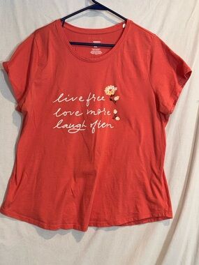 Sonoma Coral Pink Crewneck T-Shirt XXL